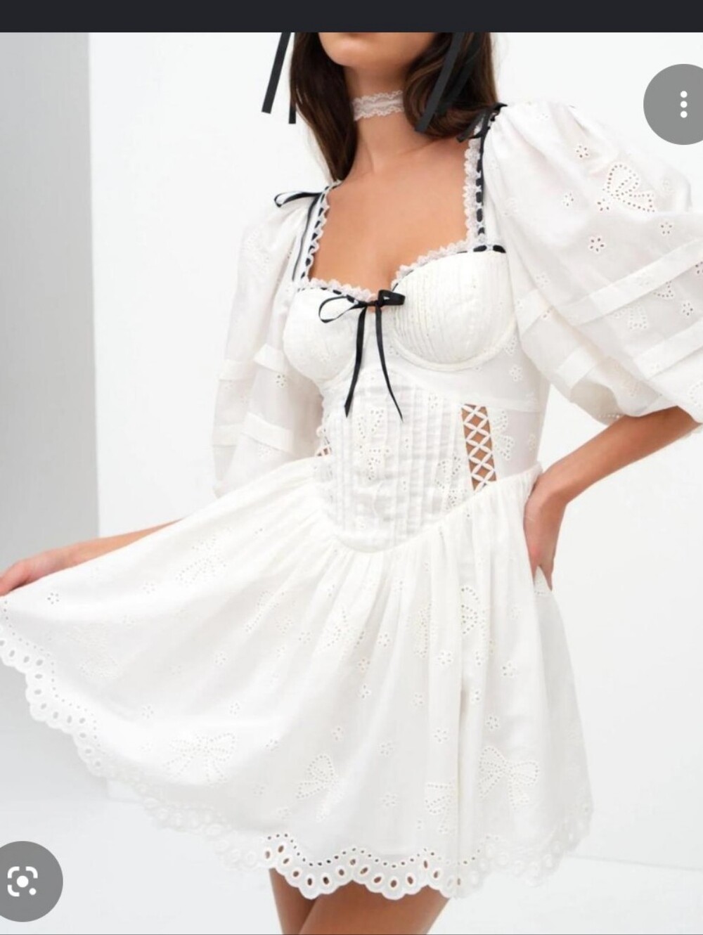 For Love And Lemons Kaia Mini Dress In White